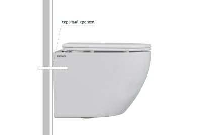 Унитаз подвесной BERGES OKUS Rimless 49 см (Россия)