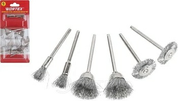 Набор щеток для гравера из нержавеющей стали WORTEX 1335683 (Китай)