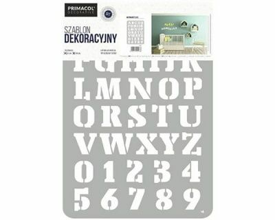 Трафарет Primacol XXL 28 "alphabet", (Польша)