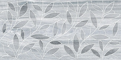 Керамическая плитка Bona декор Leaves темно-серый 20*40см (Россия)
