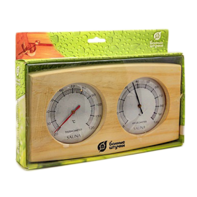 Банная станция Термометр с гигрометром 24,5*13,5*3 см для бани и сауны