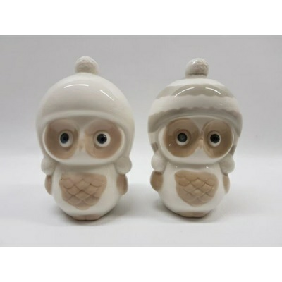 Сувенир новогодний из керамики Сова 12*7*8см (Польша)