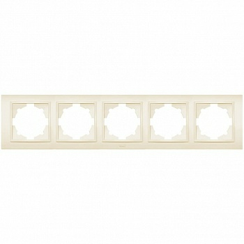 Рамка Zena 5-местная кремовая (Турция)
