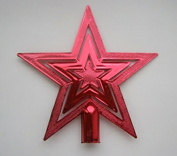 Верхушка для елки "Звезда" 20 см (Китай)