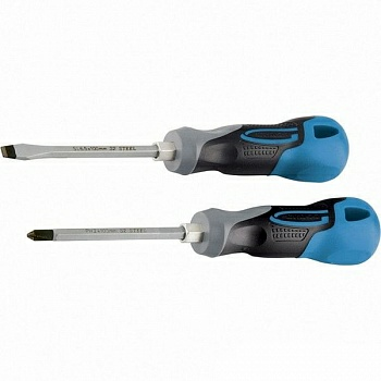 Набор отверток комбинированных, 2шт., S2, трехкомпонентная рукоятка GROSS (Россия)