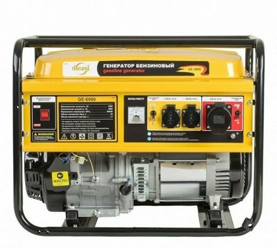 Генератор бензиновый GE 6900, 5,5 кВт, 220В/50Гц, 25 л, ручной старт DENZEL (Россия)