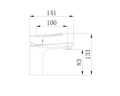 Смеситель FLAT для умывальника настольный  Nordlain 21367006 (Эстония)