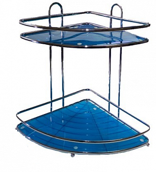 Полка для ванной из стали с хромовым покрытием С-014 (Китай)