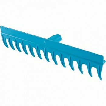 Грабли пластиковые, 430 мм, 13 прямых зубьев, усиленные, без черенка|купить Практик Борисов 