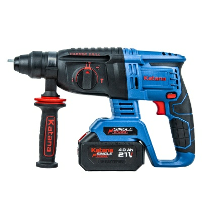 Перфоратор аккумуляторный KATANA RH6501 (21В,1*4Ач, бесщеточный.,2,6 Дж,3 режима,SDS+,3 сверла,кейс) (Китай))