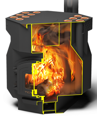 Трубная отопительная печь "ТОП ДРАЙВ 250" (Россия)