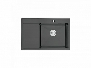 Мойка кухонная премиум K37851B-R (PVD графит 780*510) (Китай)