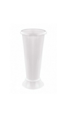 Ваза для цветов под срезку пластиковая 200*425мм белый (Россия)