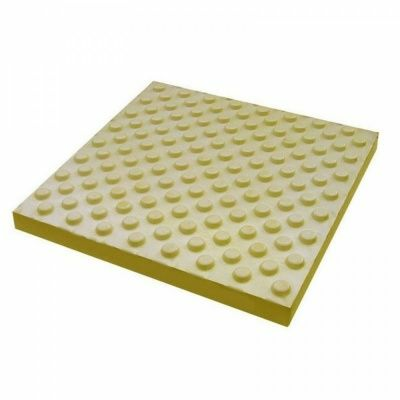 Плитка тактильная К40.40,5-МЦ желтая с конусообразными рифами