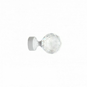 Наконечник Кристалл 19мм белый глянец YF130 (Россия)