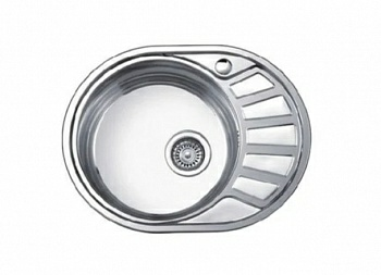 Мойка L65745-6L, Ledeme, декор, нерж. сталь, левая ,сифон в комплекте(Россия)