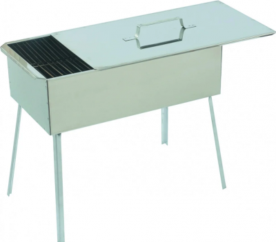 Коптильня двухъярусная 500x270x175 мм нержавеющая сталь 0,8 мм на ножках (Россия)