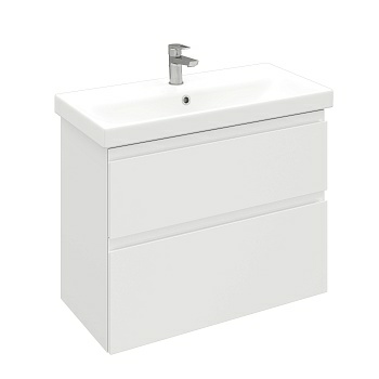 Тумба Laparet подвесная Optimum Slim 80 под умывальник Moduo Slim 80, белый глянец (Беларусь)