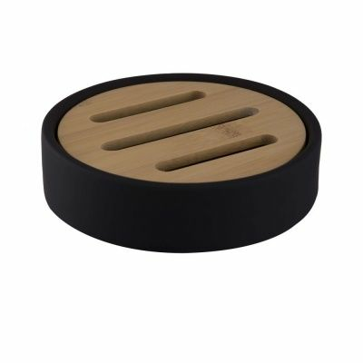 Мыльница черная керамика PLAIN (Польша)