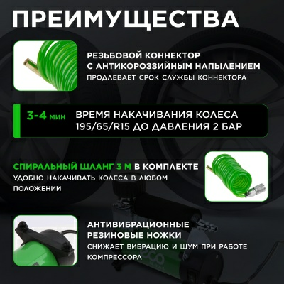 Компрессор автомобильный ECO AE-016-1 (Китай)