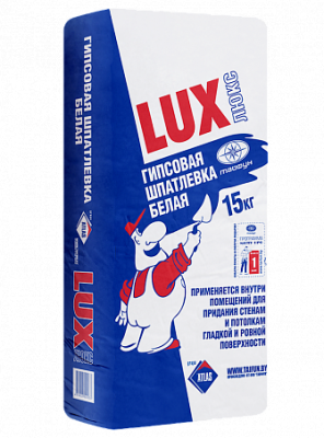 Гипсовая шпатлевка белая LUX 5 кг Гипсовая шпатлевка белая LUX 5 кг