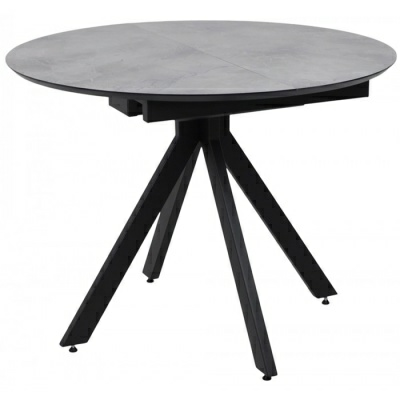 Стол AV 1107 HPL+МДФ раздвижной D1000(1350)*750 Мрамор марквина синий/черный(Россия)