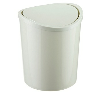 Ведро мусорное настольное 1.6 л, белый ротанг, IDEA М 2490 (Россия)