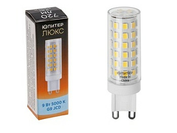 Лампа светодиодная JCD 9 Вт 230В G9 5000К ЮПИТЕР (Китай)