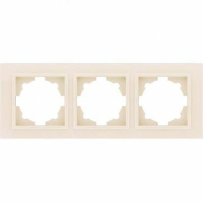 Рамка Zena 3-местная кремовая (Турция)