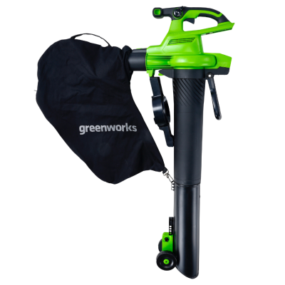 Воздуходув-пылесос садовый аккумуляторный Greenworks 40V GD40BVIIK4 2406907UB c 1хАКБ 4Ач и ЗУ (Китай)