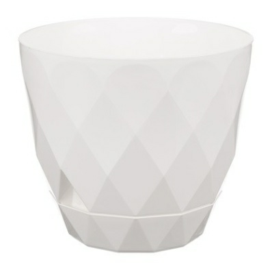 Горшок для цветов Laurel D175 мм 2.3л с поддоном белый (Россия)