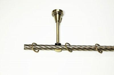 Карниз 25мм однорядный Антик витой 3,0м (Китай)