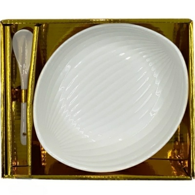 Набор подарочный (салатница, ложка) из фарфора NSL-1 (Китай)