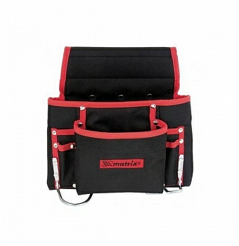 Подсумок поясной, 8 карманов, держатель для молотка, для клещей MATRIX (Россия)