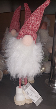 Фигура новогодняя Калядны час Plush Gnome 25х6см O5312-76 (Китай)