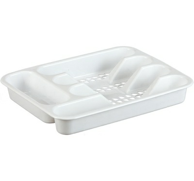 Лоток - вкладыш для столовых приборов сетчатый, белый, IDEA М1142 (Россия)