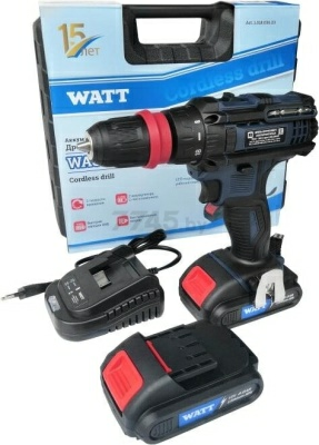 Дрель-шуруповерт аккумуляторная WAS-18Li-3 NEW (Китай)