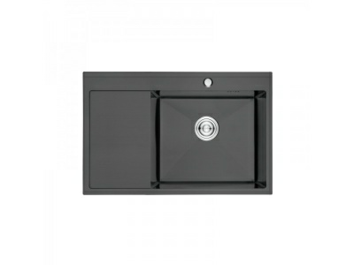 Мойка кухонная премиум K37851B-R (PVD графит 780*510) (Китай)