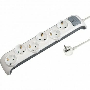 Удлинитель 6 розеточный кабель ПВС 3Х1,0 мм2 2м (Латвия)