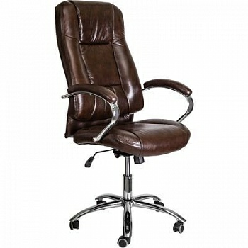 Кресло поворотное KING A, натуральная кожа,темно-коричневый (Китай) |купить Практик Борисов