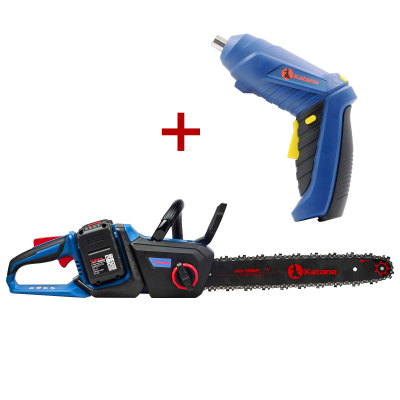 Пила цепная аккумуляторная Katana DT2104-PRO + Шуруповерт аккумуляторный Katana SW5000 (Китай)
