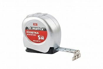 Рулетка Matrix Magnetik 5м/19мм магнитный зацеп (Китай)
