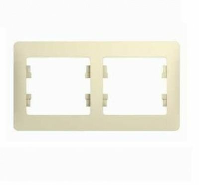 Рамка-2 Glossa горизонтальная (бежевая) (Латвия)