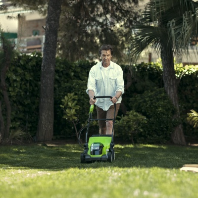 Газонокосилка аккумуляторная Greenworks 40V G40LM35 (c АКБ и ЗУ) 35см (Китай)