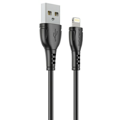 Кабель BX51 Lightning-USB 2,4A 1 метр BOROFONE черный (Россия)