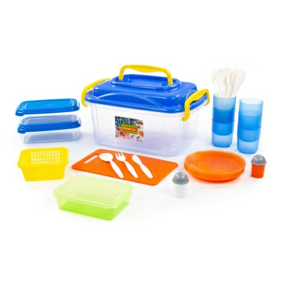 Набор посуды для пикника  №7 на 6 персон 37 элементов (Беларусь)