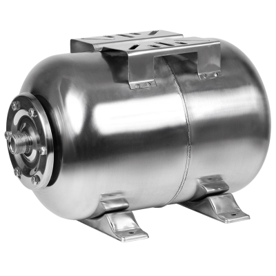 Горизонтальный мембранный бак из нержавеющей стали MAXPUMP 24л (Китай)