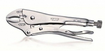 Зажим-плоскогубцы изогнутые 130мм TOPTUL DAAQ1A05 (Тайвань)
