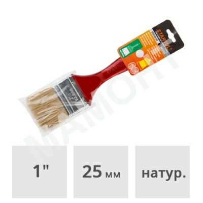 Кисть плоская натуральная щетина STARTUL MASTER 25мм (Китай)