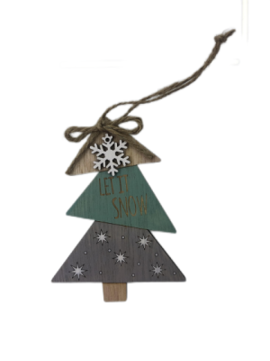 Подвеска елочная Blue Tree, 11.5*8.5см, дерево (Китай)